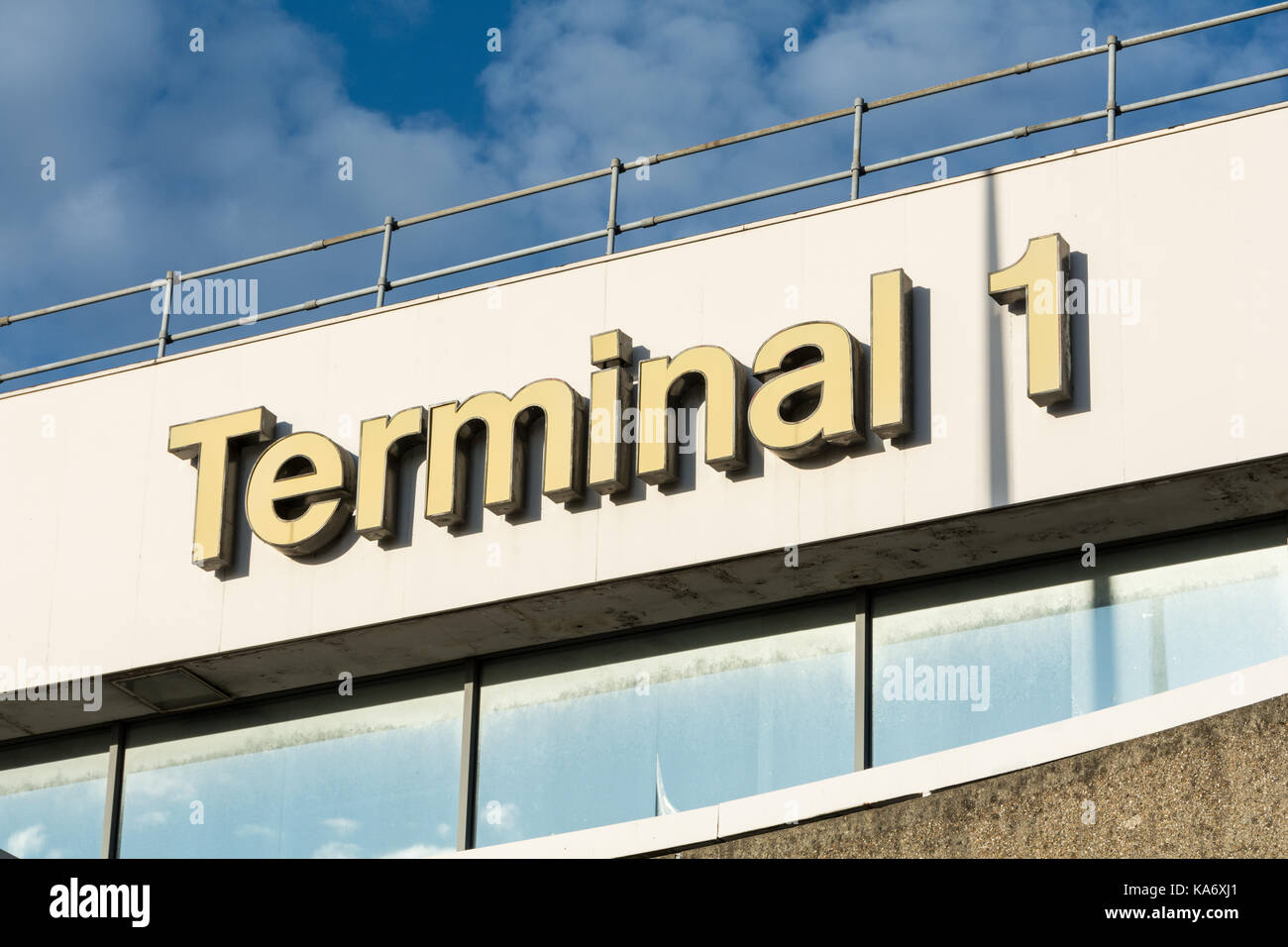 The now disused Terminal 1 building at Heathrow Airport, London, UK Stock Photo