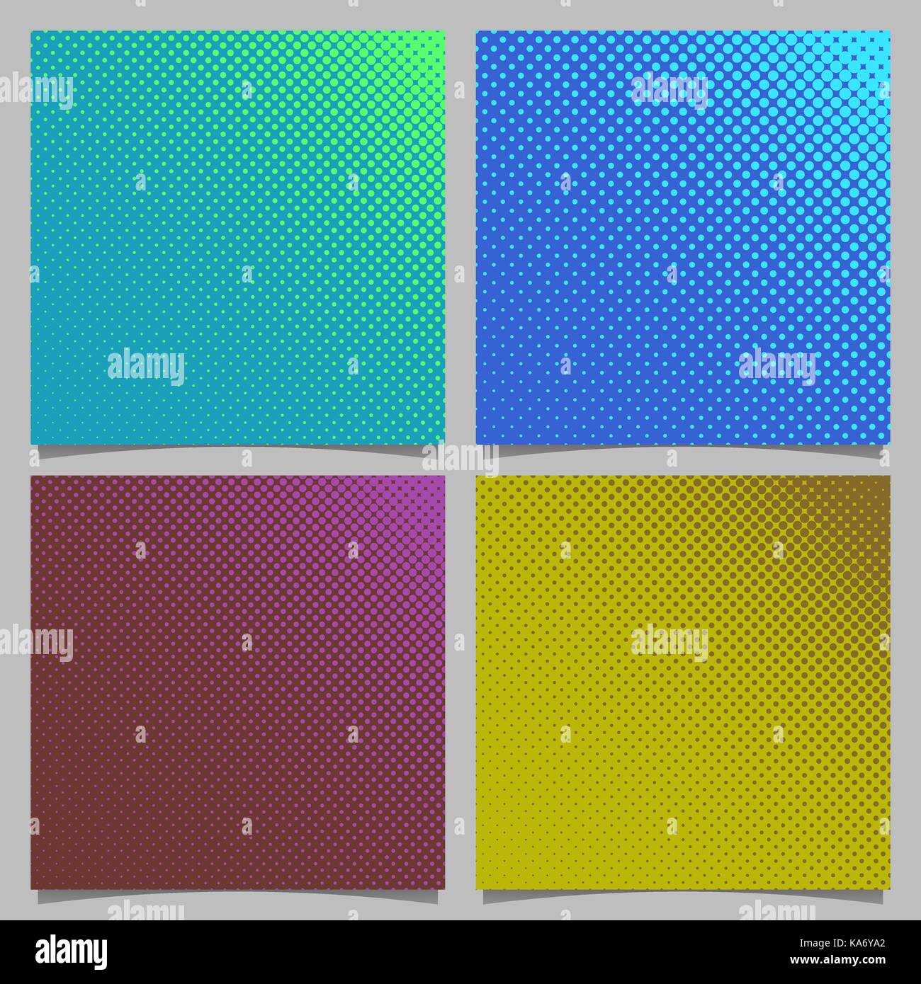 Geometrical abstract halftone dot pattern background set - squared ...