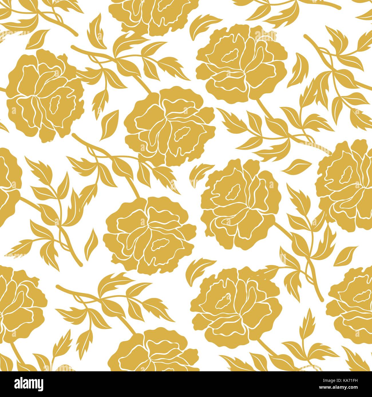 Seamless floral pattern with peonies Stock Vector Image & Art - Alamy