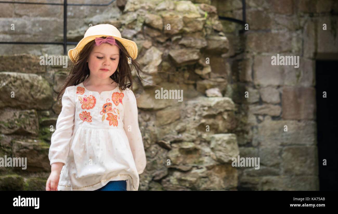 Adventures at Crichton Castle near Edinburgh Stock Photo