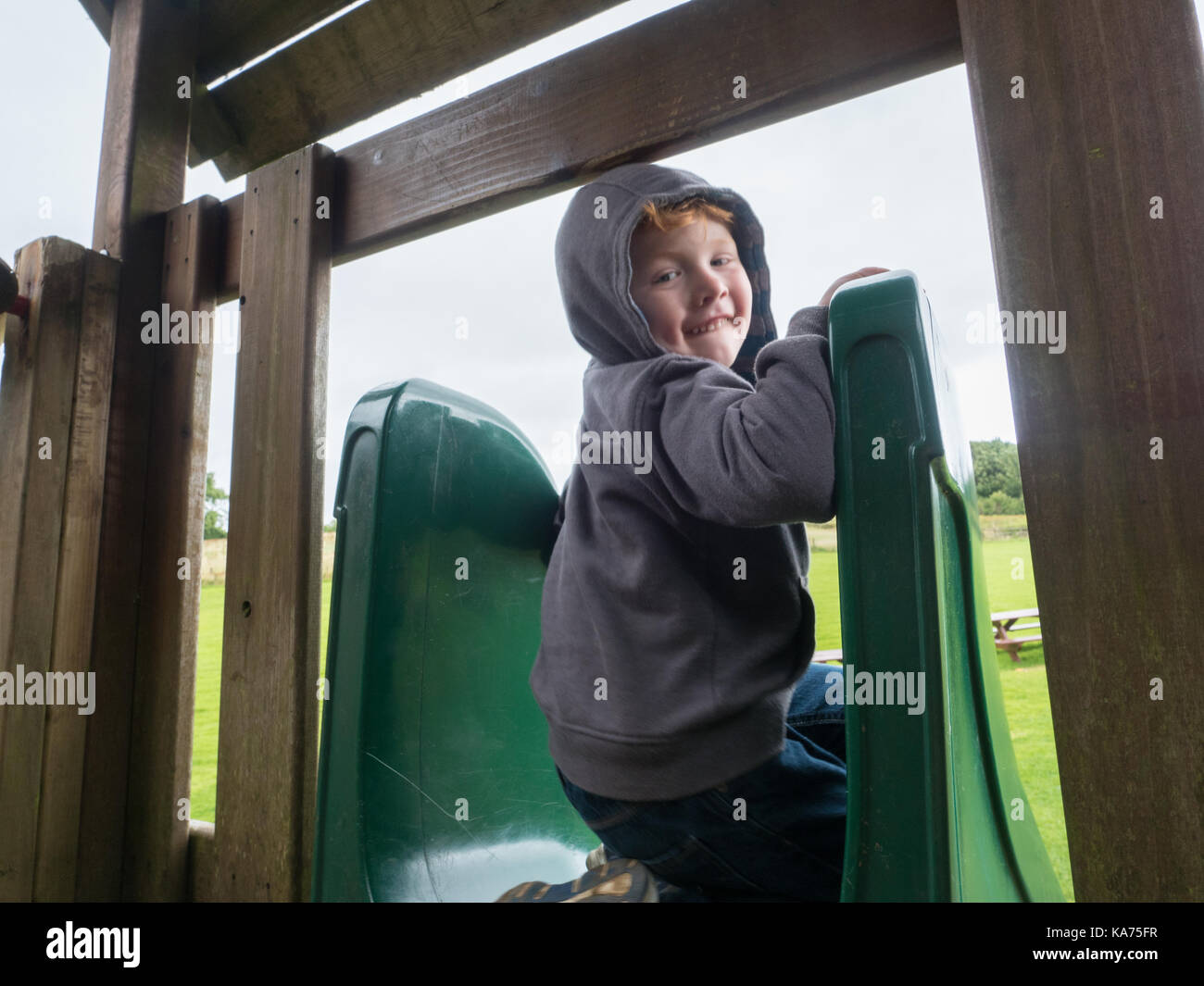 On the slide Stock Photo - Alamy