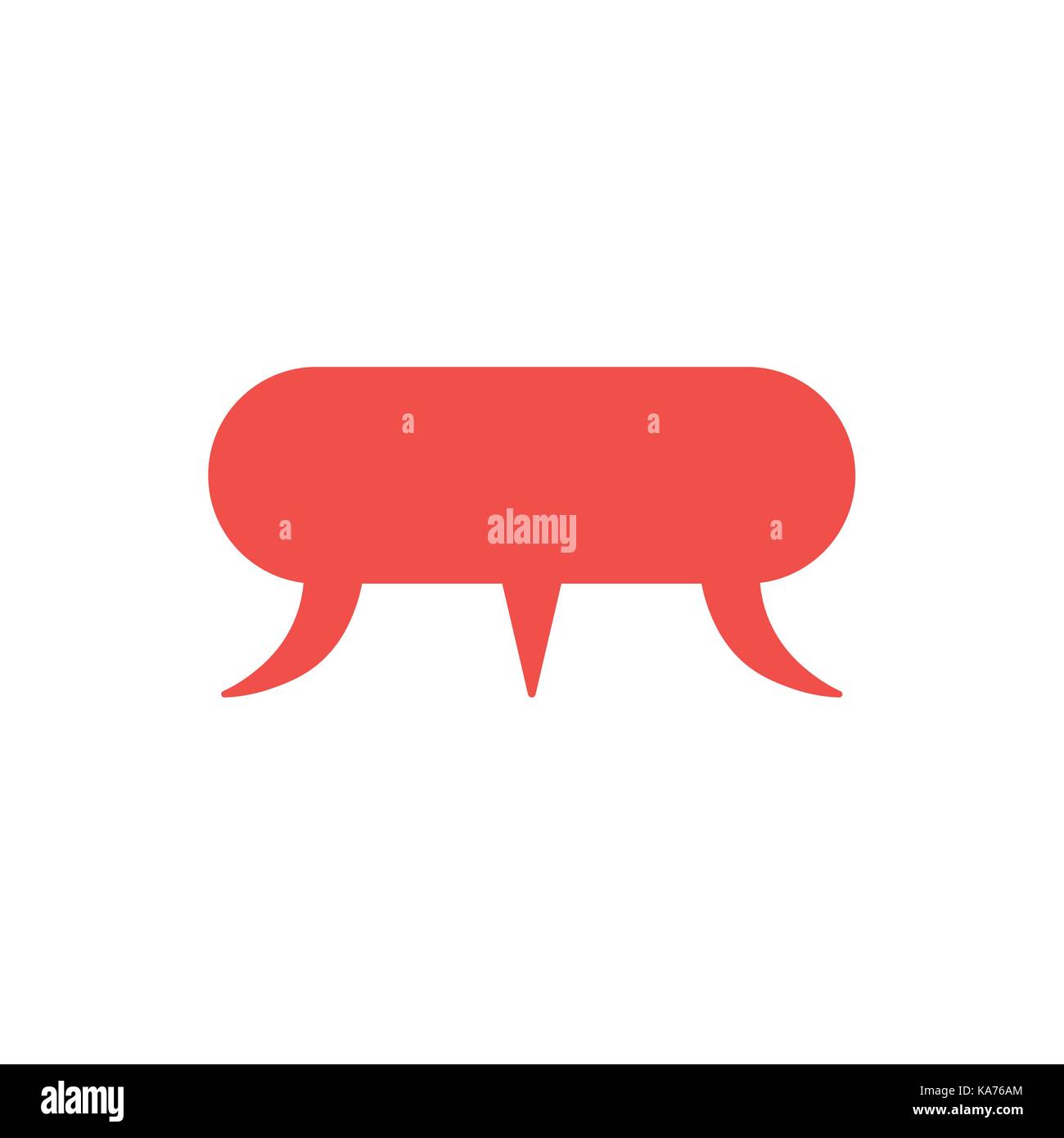 Flat design style vector illustration concept of red three speech ...