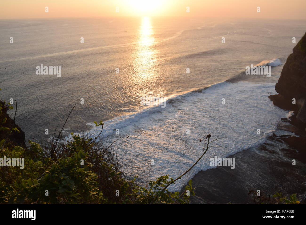 Sunset at Uluwatu hindu temple in Bali, Indonesia Stock Photo Alamy