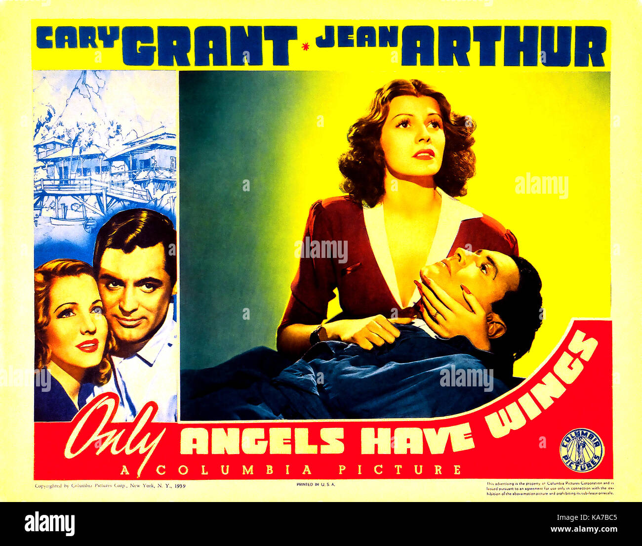 1939 Jean Arthur Cary Grant movie poster print Only Angels Have Wings