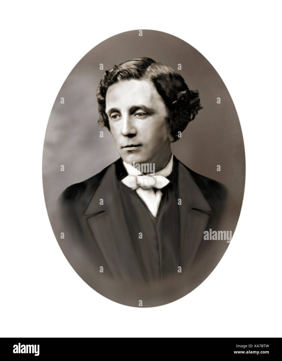 Lewis Carroll, 1832 - 1898, English Writer, Mathematician, Logician, Photographer, Anglican Deacon Stock Photo