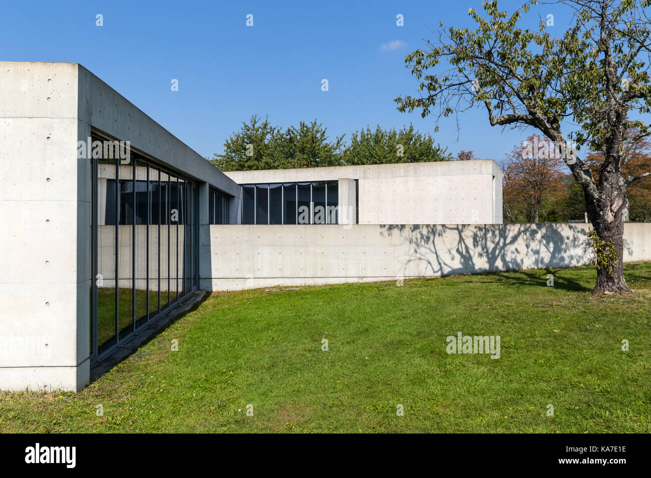 Conference Pavilion by Tadao Ando, Vitra Campus in Weil am Rhein, Germany  Stock Photo - Alamy