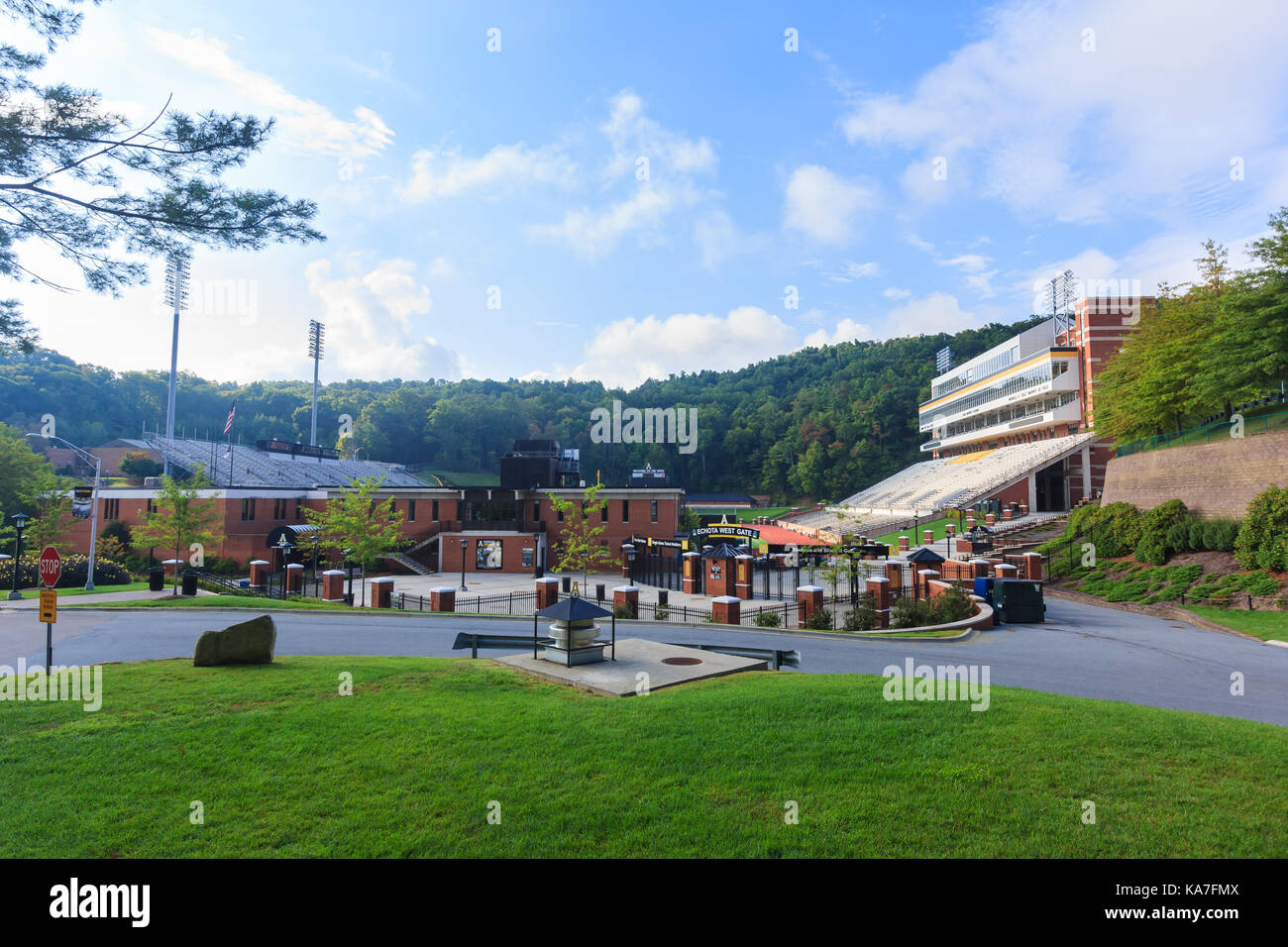 Kidd Brewer Stadium on September 18, 2014 at Appalachian State University in Boone, North Carolina. Stock Photo