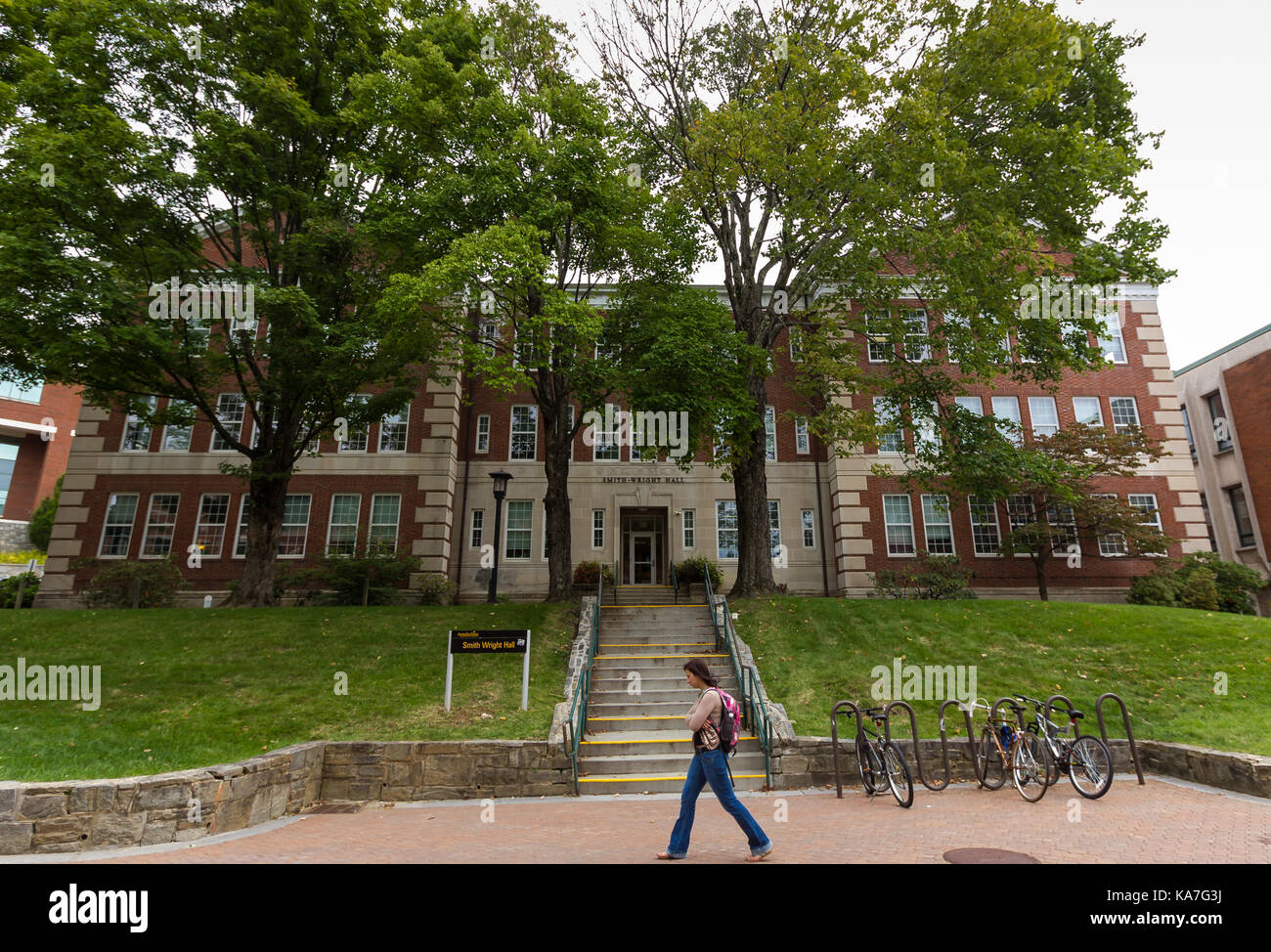 Smith-Wright Hall at Appalachian State University in Boone, NC.  Built in 1940. Stock Photo
