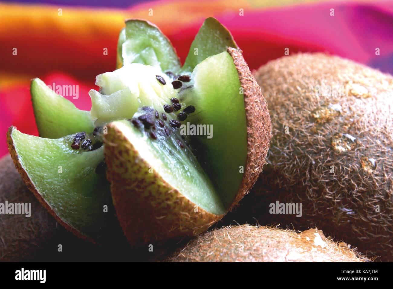 Fresh Natural Kiwi Fruit Stock Photo