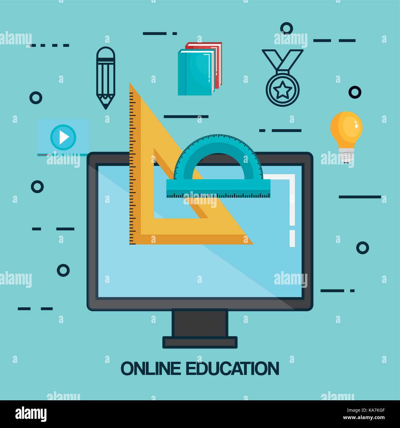 online education set icons Stock Vector Image & Art - Alamy