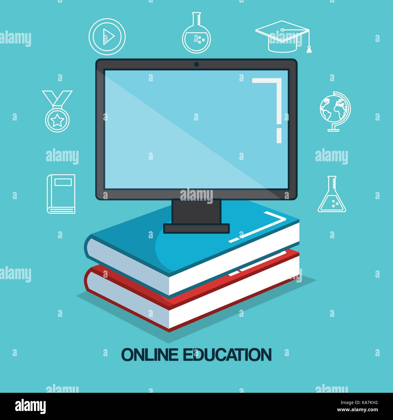 online education set icons Stock Vector Image & Art - Alamy