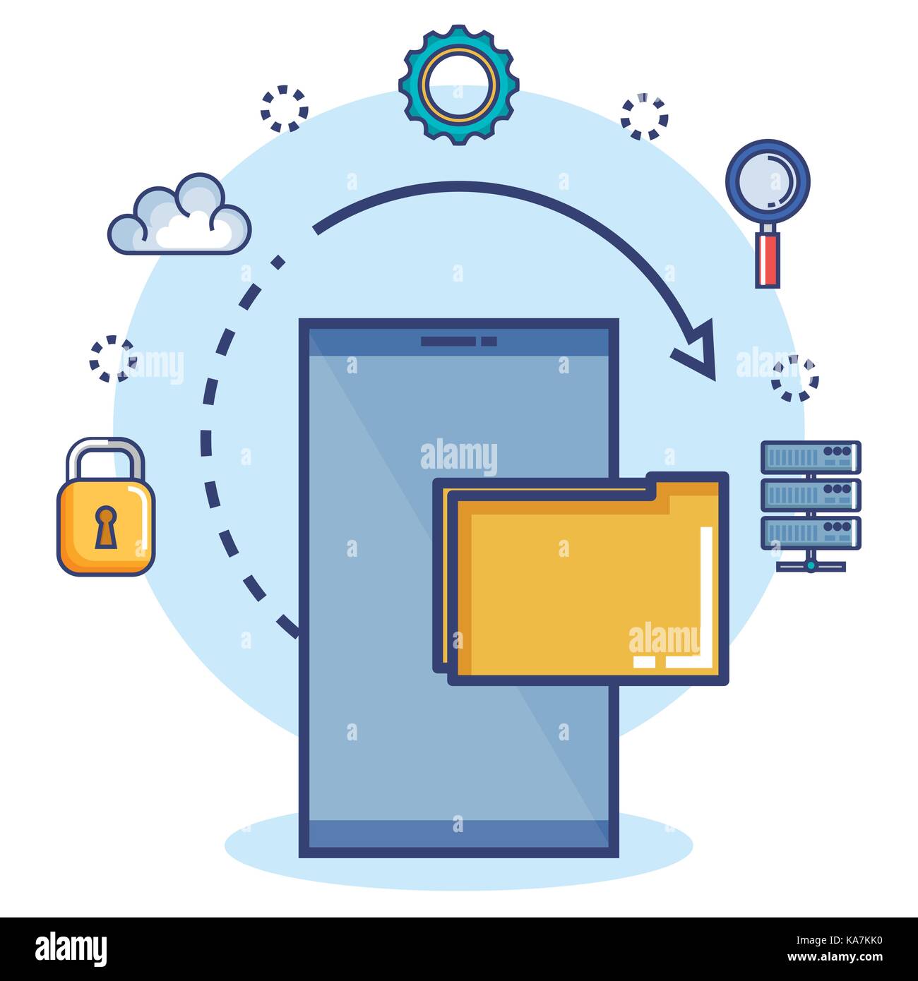 data center set flat icons Stock Vector Image & Art - Alamy