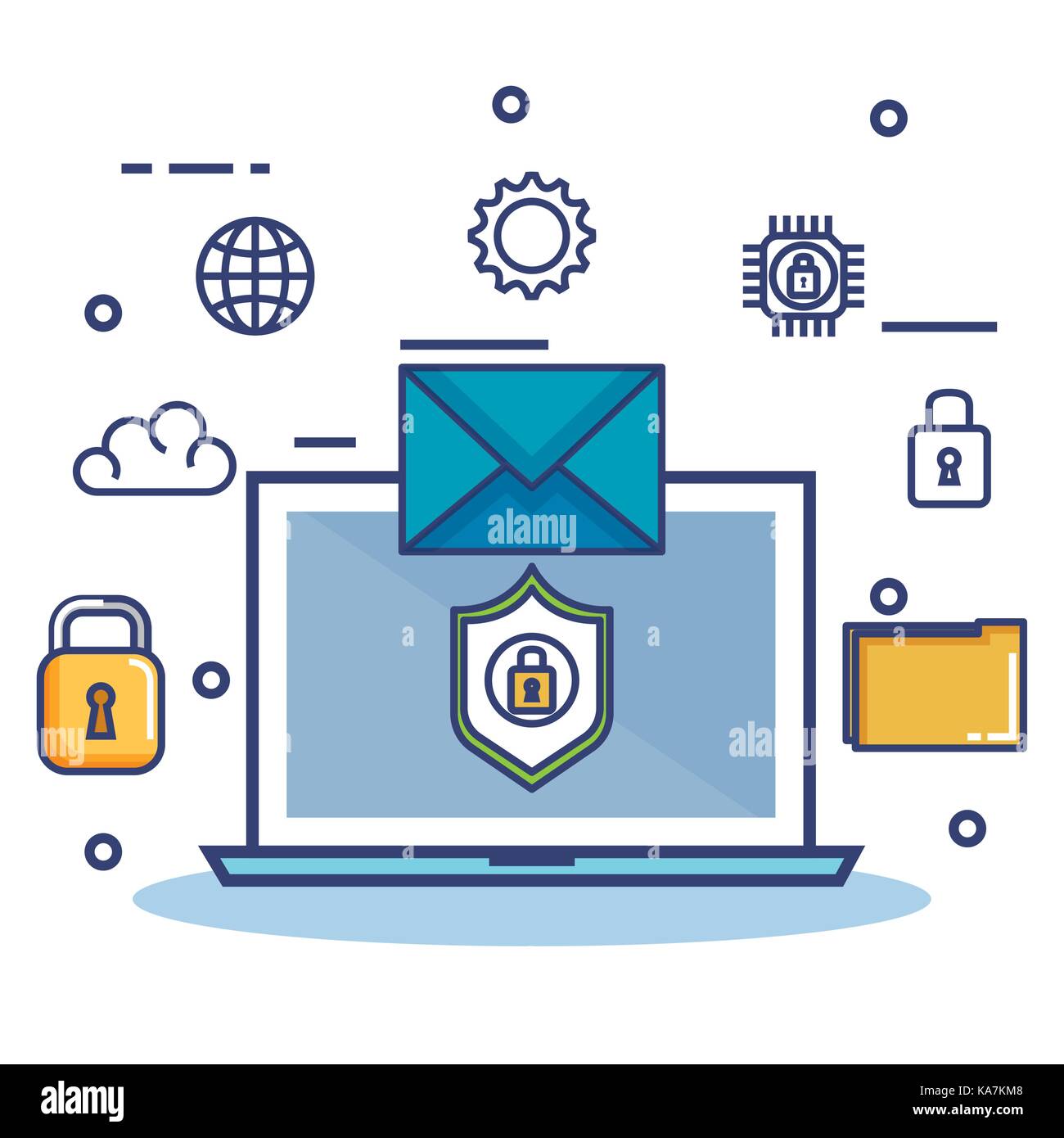 data center set flat icons Stock Vector Image & Art - Alamy