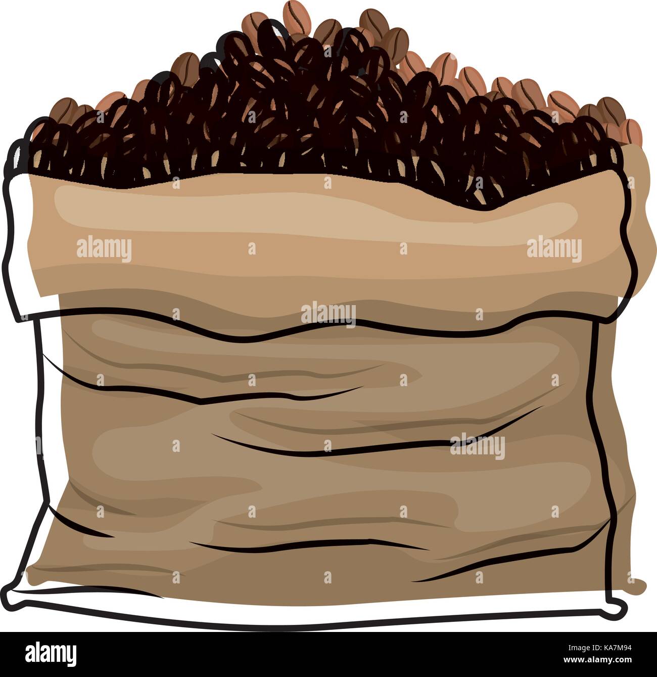 Canvas bag coffee Stock Vector Images - Alamy