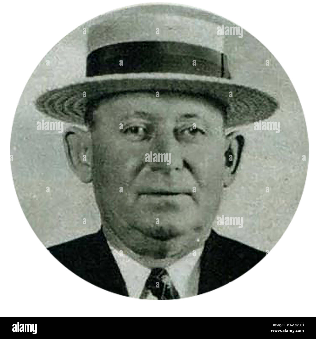 1930 - A portrait of Lieutenant Joseph F Dougherty, former Chief of Detectives of the Baltimore Police Department USA Stock Photo