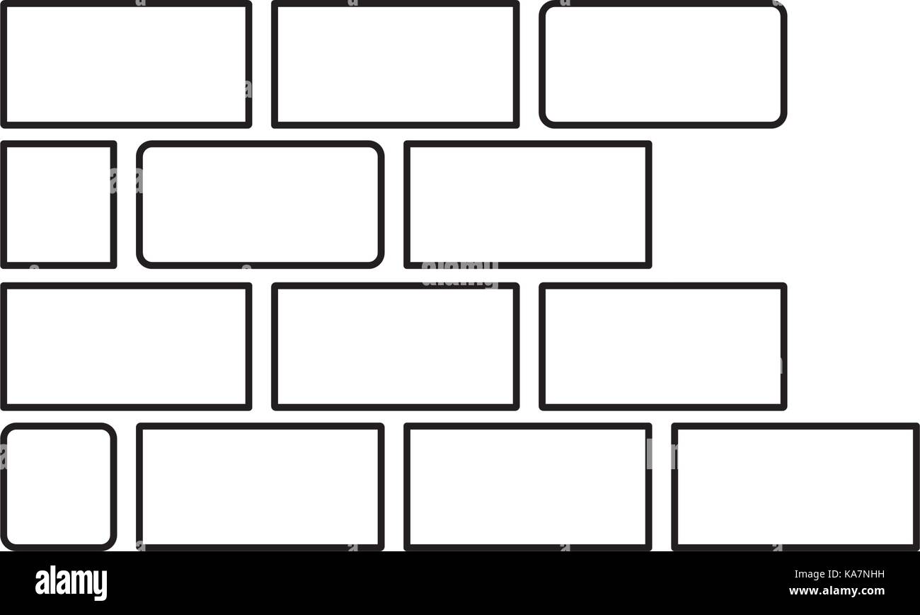 brick wall flat icon monochrome silhouette Stock Vector Image & Art - Alamy