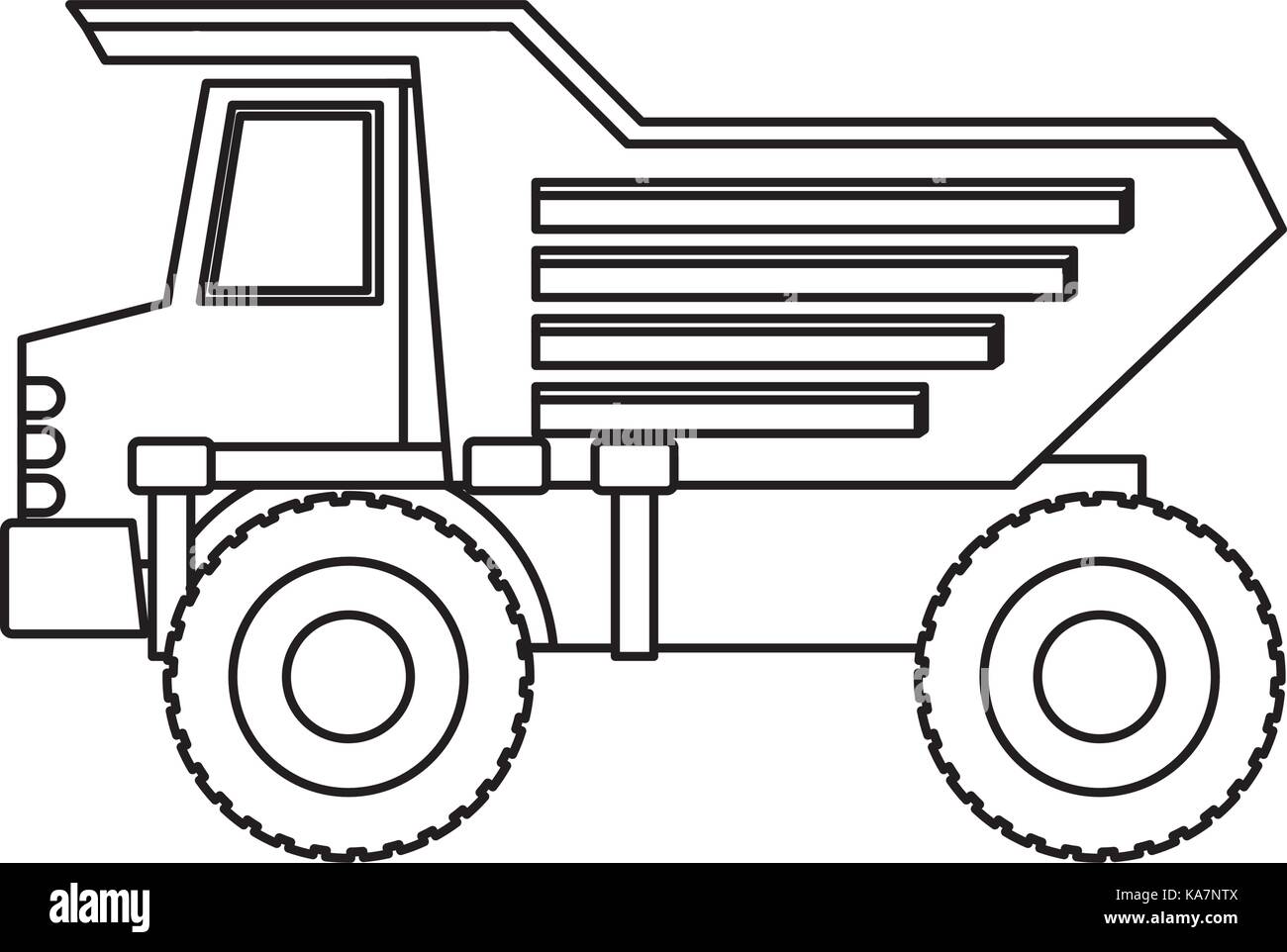 dump truck flat icon monochrome silhouette Stock Vector Image & Art - Alamy