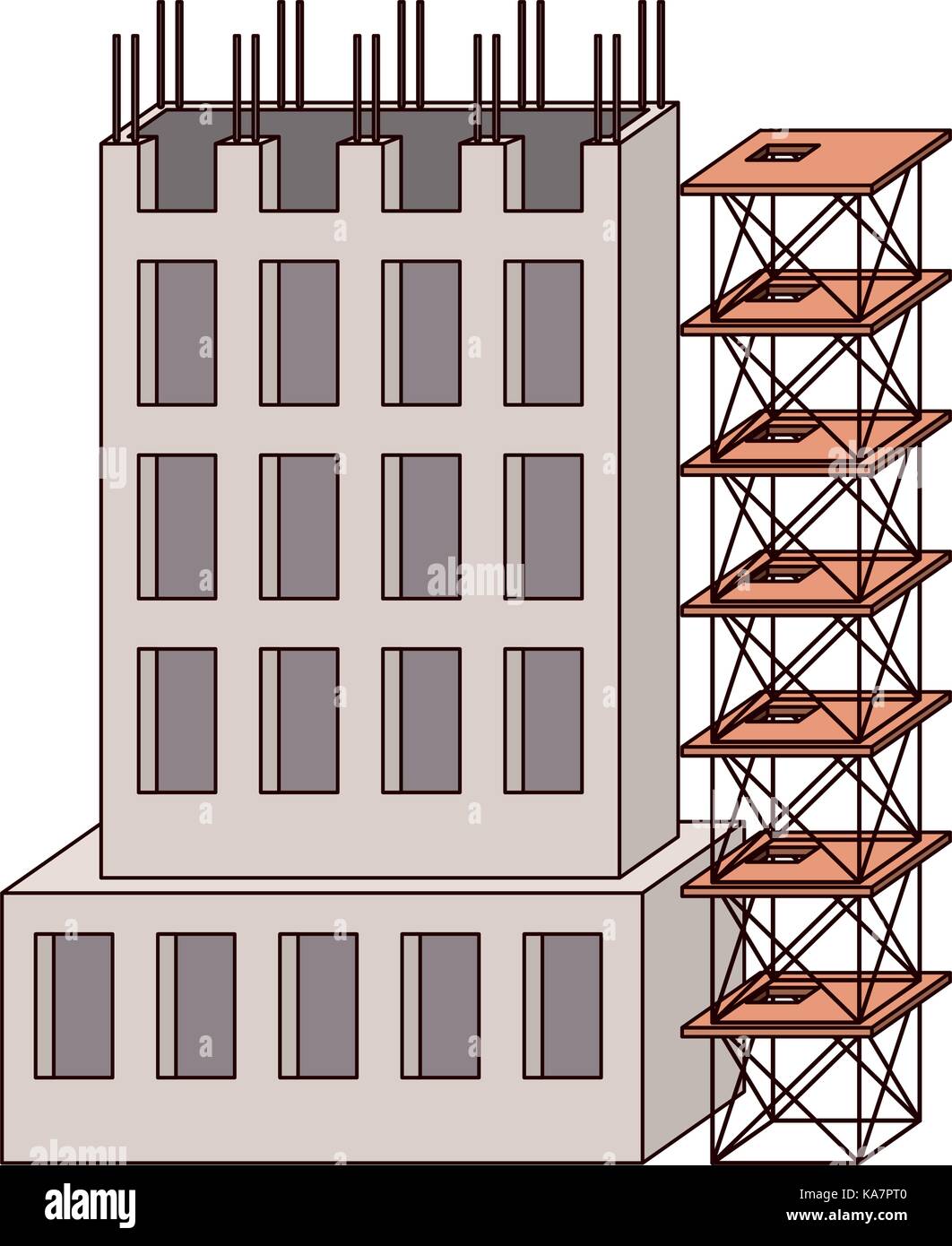 Scaffolding Stock Vector Images - Alamy