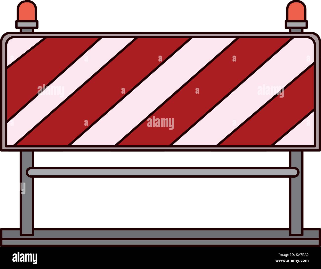traffic barrier flat icon colorful silhouette Stock Vector Image & Art ...