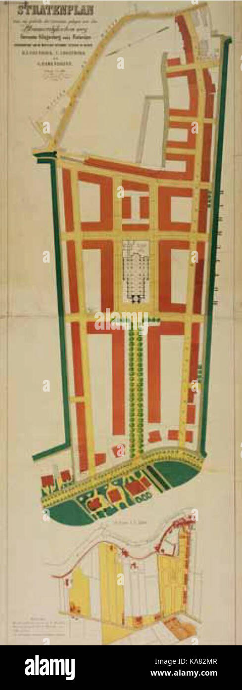 Stratenplan voor Kop van Oude Noorden door D.J. Oosthoek, C.J. Oosthoek en G. Barendrecht Stock Photo