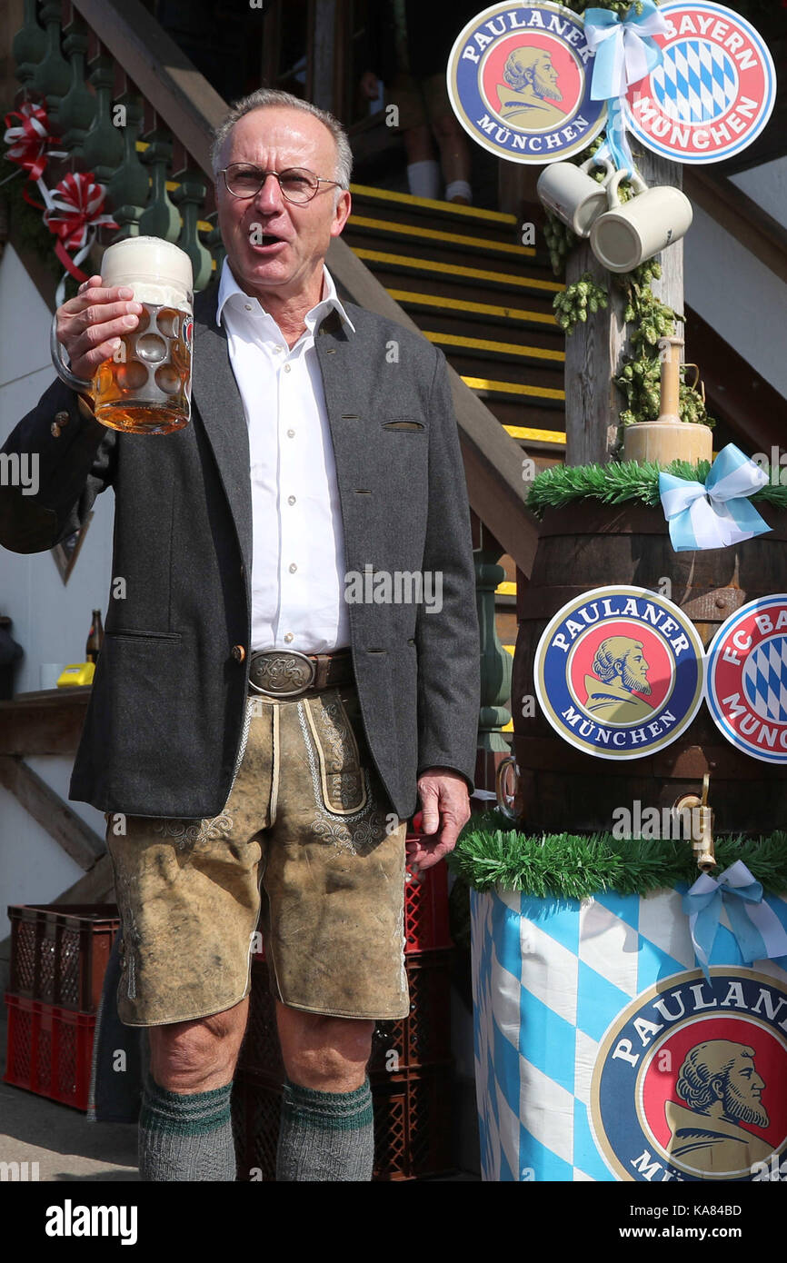 Muenchen, Deutschland. 23rd Sep, 2017. Karl Heinz RUMMENIGGE