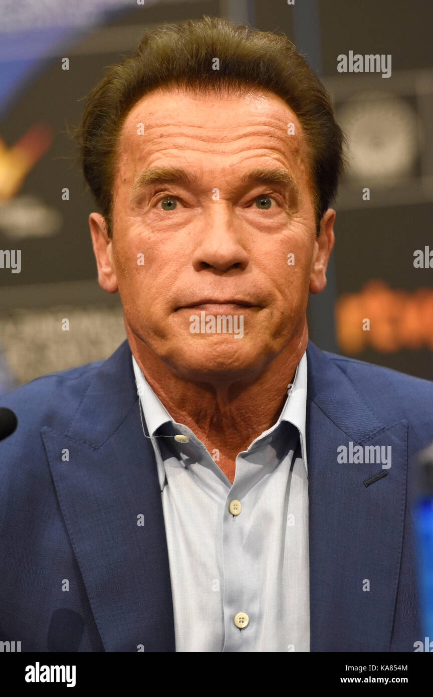 San Sebastian, Spain. 25th Sep, 2017. Arnold Schwarzenegger attends the