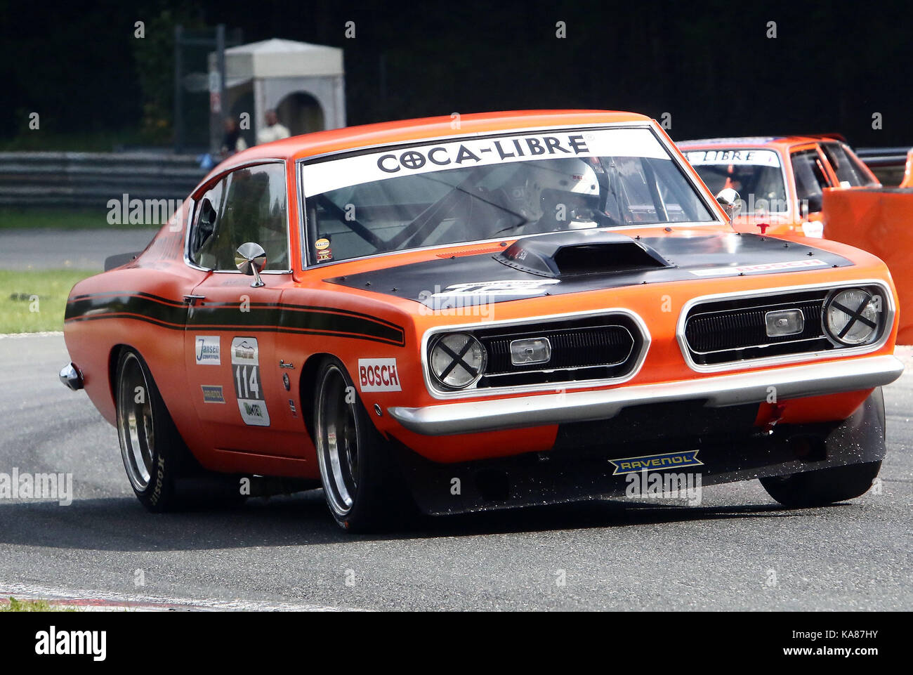 Austria. 24th Sep, 2017. Urs Metzger/Plymouth Barracuda.Histo Cup, Super Touring Cars, Sept 24, 2017, Salzburgring, Austria.Race touring cars of group H, built to 1981 take part in this race. Credit: Wolfgang Fehrmann/ZUMA Wire/Alamy Live News Stock Photo