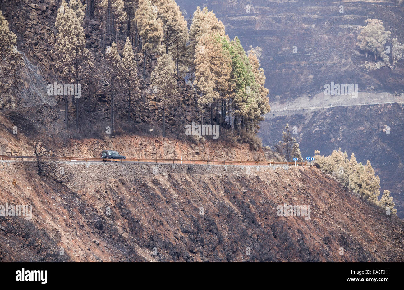 Gran Canaria, Canary Islands, Spain, 25th September, 2017. Mountain ...