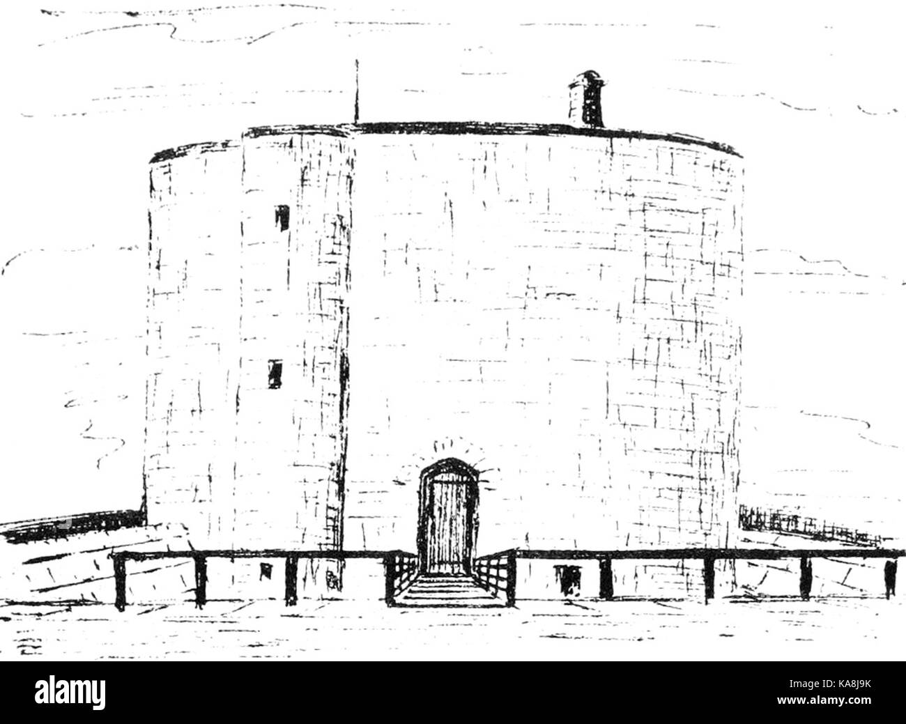 Sandgate Castle   Keep from north Stock Photo