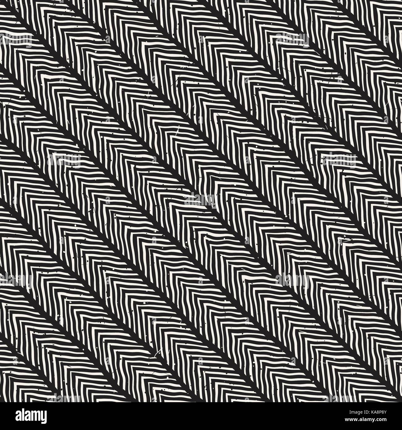 Seamless pattern with hand drawn brush strokes. Ink doodle grunge ...