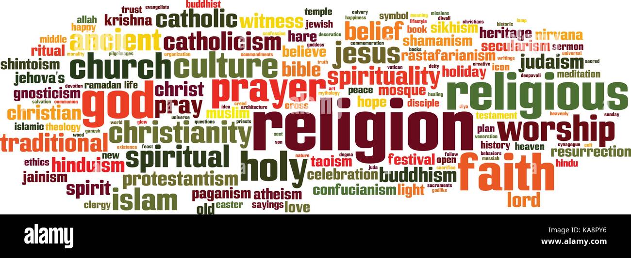 religion word art