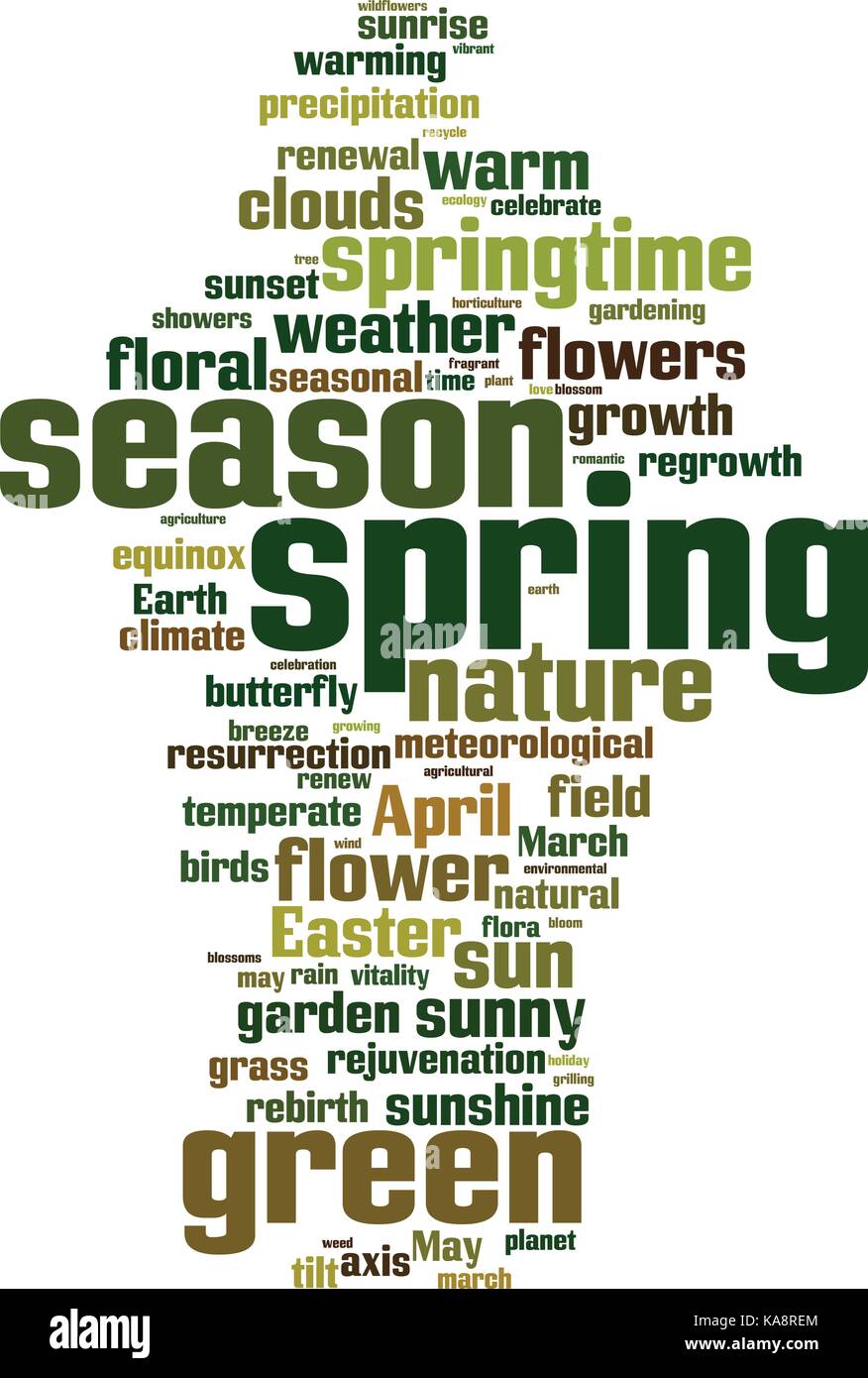 Spring word cloud concept. Vector illustration Stock Vector