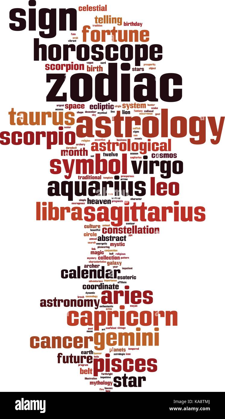 Zodiac word cloud concept. Vector illustration Stock Vector Image & Art
