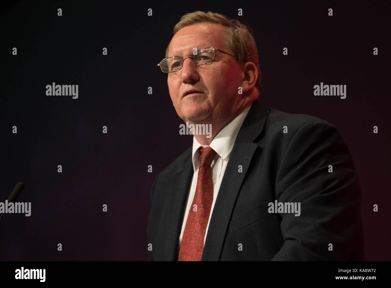Leader of the Scottish Labour Party, Alex Rowley addressing the Labour ...