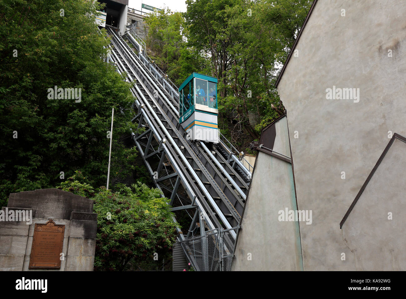 Funicular in Quebec City, Canada Stock Photo