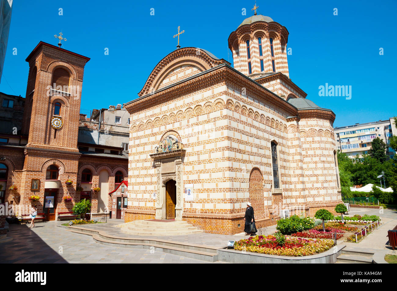 Biserica Sfantul Anton, Curtea Veche church, Old Princely Court, Bucharest, Romania Stock Photo