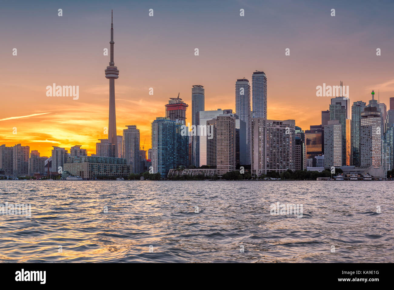 Beautiful Toronto City skyline - Toronto, Ontario, Canada. Stock Photo