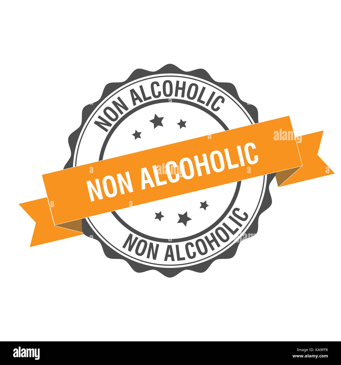 Non alcoholic stamp illustration Stock Photo