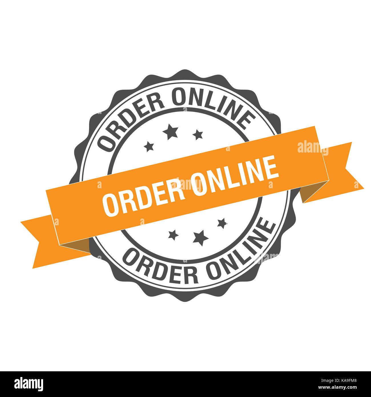 Order online stamp illustration Stock Photo