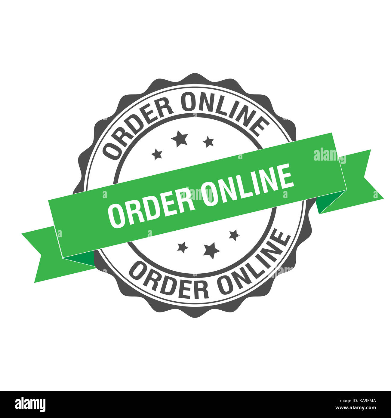 Order online stamp illustration Stock Photo