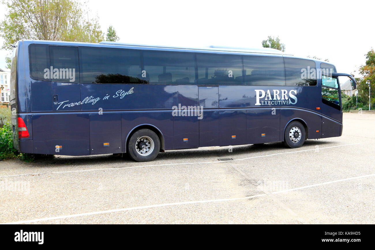 Parrs Executive coaches, coach, day trips, trip, excursion, excursions, holiday, holidays, travel company, companies, transport, travel, England, UK Stock Photo