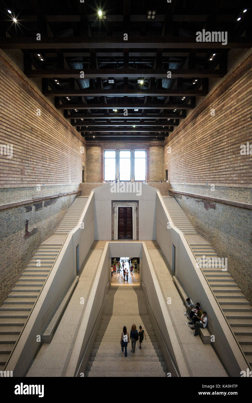 Berlin. Germany. The Neues Museum (New Museum), Museum Island, main staircase hall by David Chipperfield Architects in collaboration with Julian Harra Stock Photo