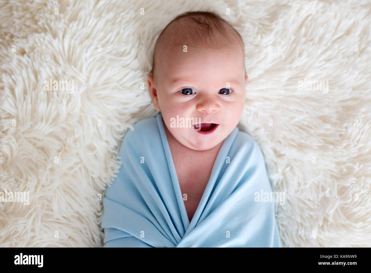 Newborn baby boy wearing a fisherman costume Stock Photo - Alamy