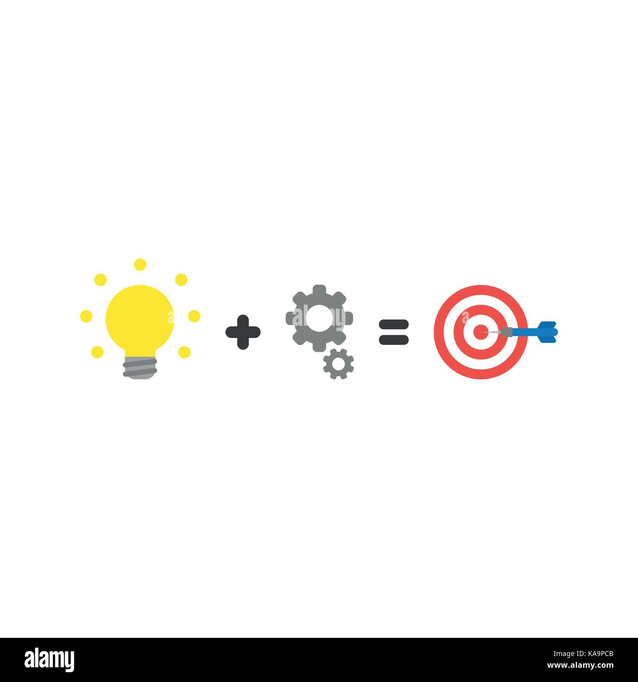 Flat design style vector illustration concept of yellow glowing light ...