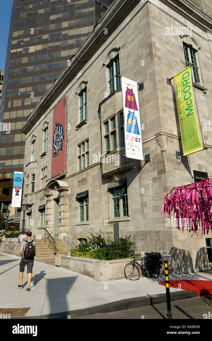 The McCord Museum or Musée McCord Canadian history museum on Sherbrooke Street West in downtown Montreal, Quebec, Canada Stock Photo