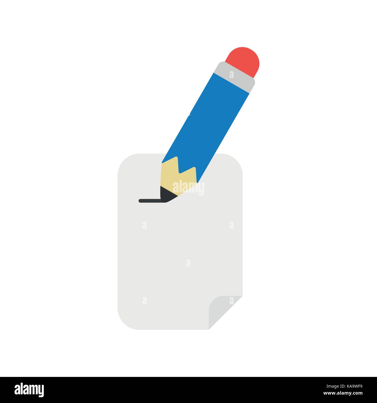 Flat design style vector illustration concept of writing paper with ...