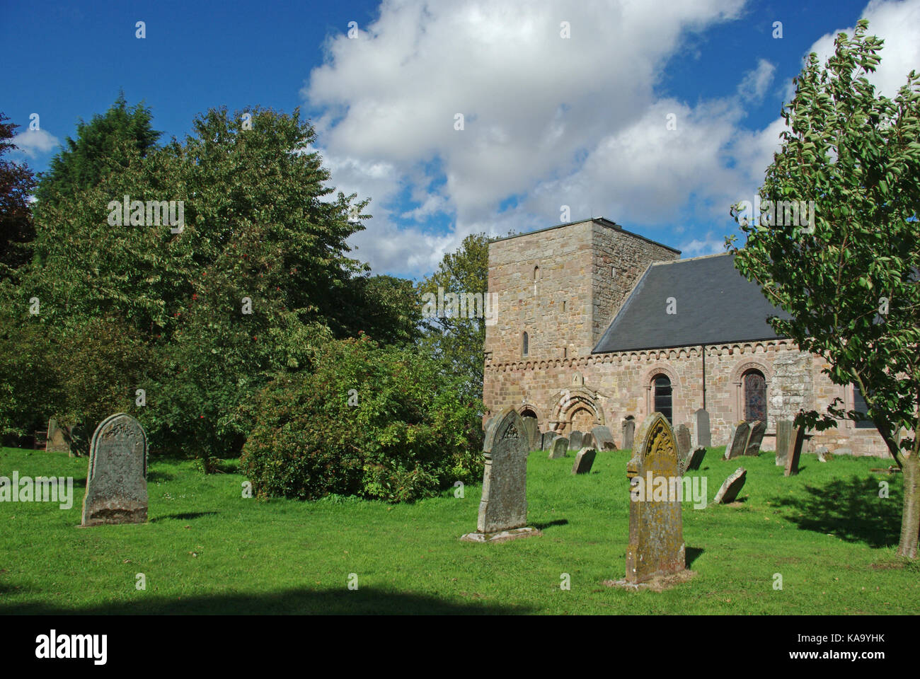 The church of St Anne in the village of Ancroft, Northumberland Stock Photo