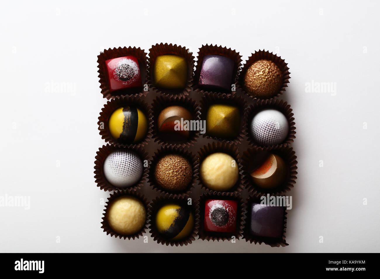 Art chocolate candies set hi-res stock photography and images - Alamy
