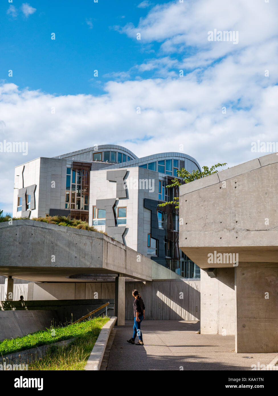 Scottish Parliament Building, Old Town, Edinburgh, Scotland Stock Photo