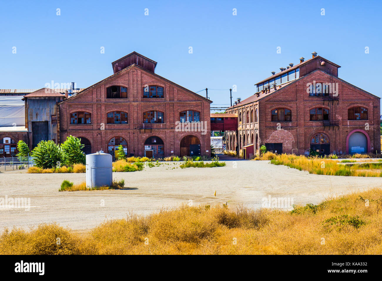 Two Vintage Railroad Maintenance Buildings Stock Photo Alamy